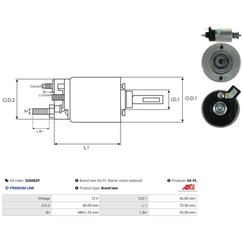 AS-PL Magnetschalter, Starter AS SS6082P