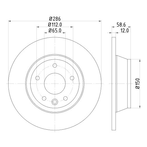 HELLA Bremsscheibe PRO 8DD 355 113-841