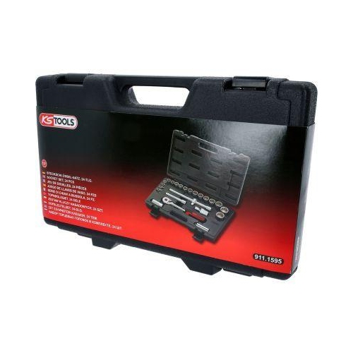 1/2 Zoll Steckschl&uuml;ssel-Satz, 24-tlg 12-kant KS TOOLS 911.1595