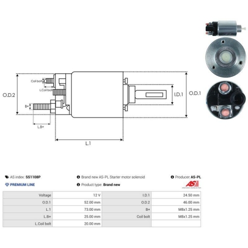 AS-PL Magnetschalter, Starter AS SS1108P