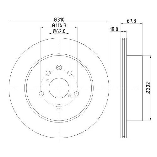 HELLA Bremsscheibe 8DD 355 112-881