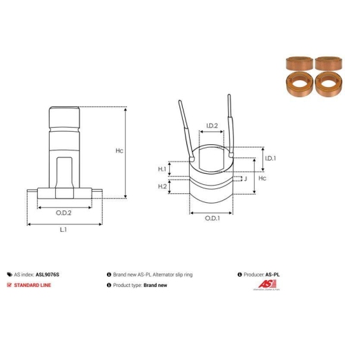 AS-PL Schleifring, Generator AS ASL9076S