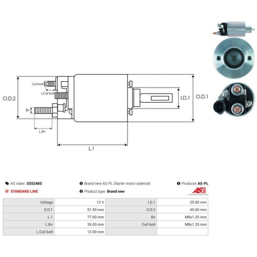AS-PL Magnetschalter, Starter AS SS5240S