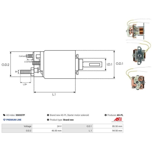 AS-PL Magnetschalter, Starter AS SS0337P