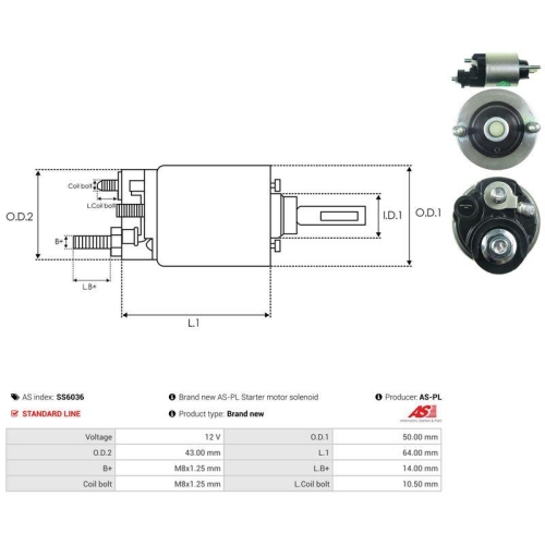 AS-PL Magnetschalter, Starter AS SS6036