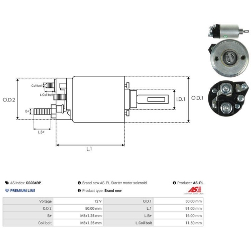 AS-PL Magnetschalter, Starter AS SS0349P