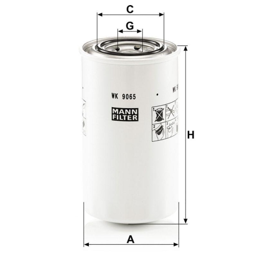 MANN-FILTER Kraftstofffilter WK 9065