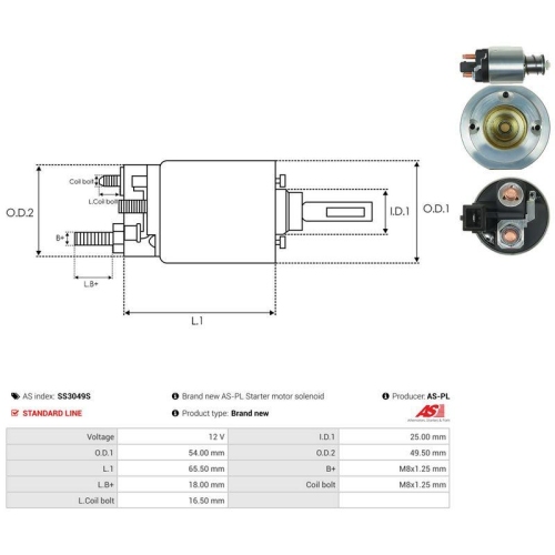 AS-PL Magnetschalter, Starter AS SS3049S