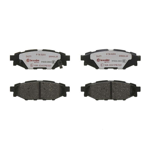 BREMBO Bremsbelagsatz, Scheibenbremse XTRA LINE P 78 020X