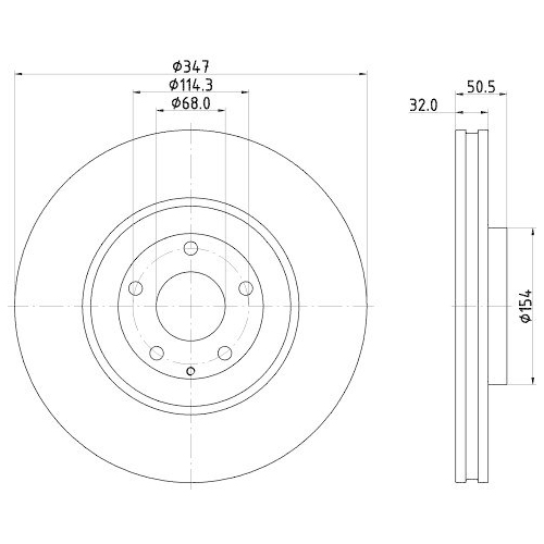 HELLA Bremsscheibe PRO High Carbon 8DD 355 135-271