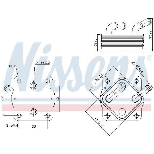 NISSENS Ölkühler, Motoröl 91378