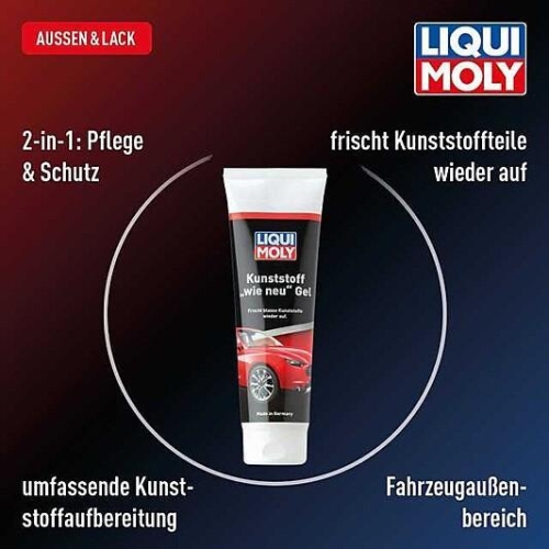 Liqui Moly Kunststoff "wie neu" Gel 250 ml Kunststoffaufbereitung Pflege Au&szlig;en