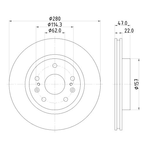 HELLA Bremsscheibe PRO 8DD 355 120-521