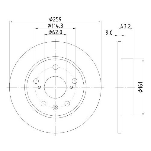 HELLA Bremsscheibe PRO 8DD 355 120-531