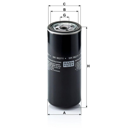 MANN-FILTER Kraftstofffilter WK 962/11