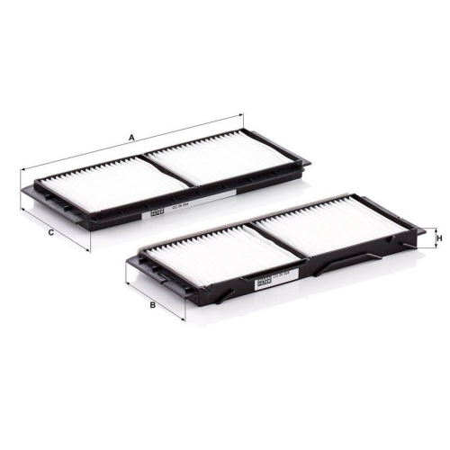 MANN-FILTER Filter, Innenraumluft CU 26 008-2