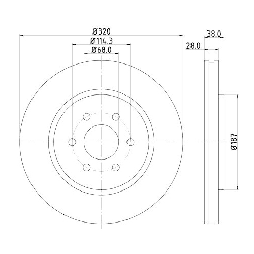 HELLA Bremsscheibe PRO 8DD 355 119-001