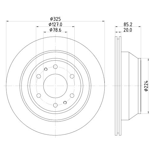HELLA Bremsscheibe PRO 8DD 355 122-311