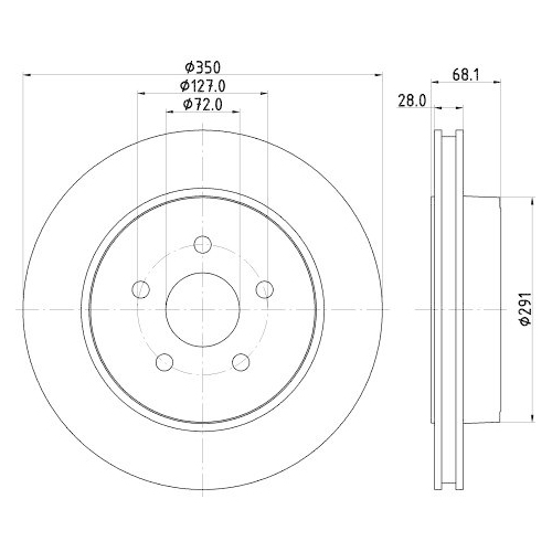 HELLA Bremsscheibe PRO 8DD 355 120-911