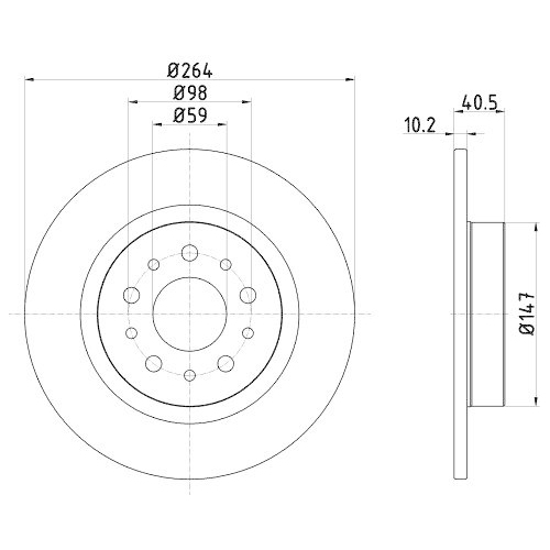 HELLA Bremsscheibe PRO 8DD 355 120-931