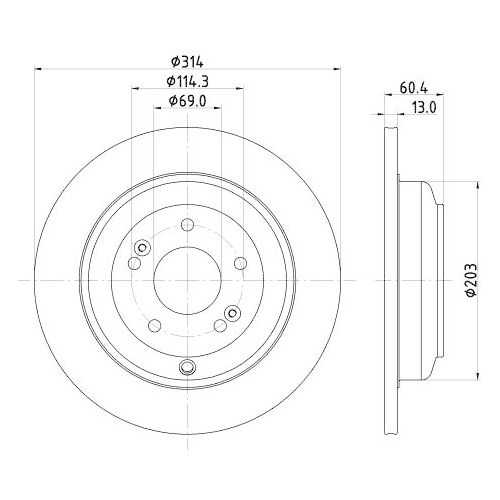 HELLA Bremsscheibe PRO 8DD 355 122-471