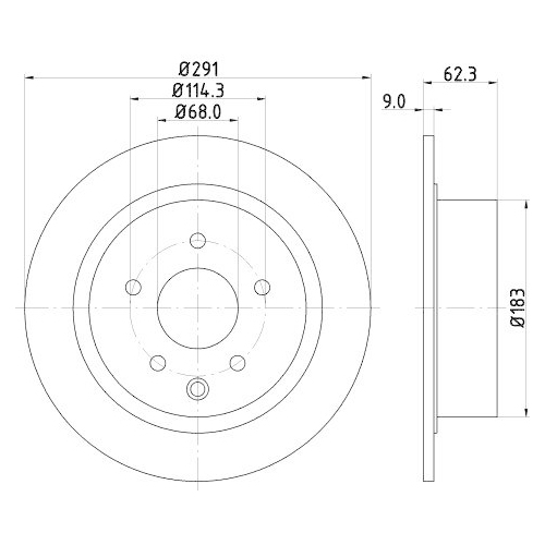 HELLA Bremsscheibe PRO 8DD 355 122-421