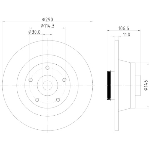 HELLA Bremsscheibe PRO 8DD 355 131-951