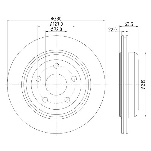 HELLA Bremsscheibe PRO 8DD 355 122-511