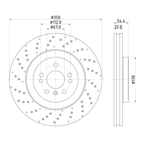 HELLA Bremsscheibe PRO High Carbon 8DD 355 122-541