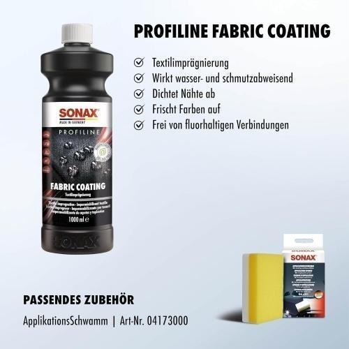 2x SONAX PROFILINE FabricCoating 1 Liter Textilimprägnierung Cabrio Sitze Zelte
