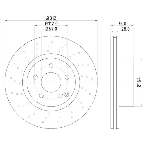 HELLA Bremsscheibe PRO 8DD 355 106-871