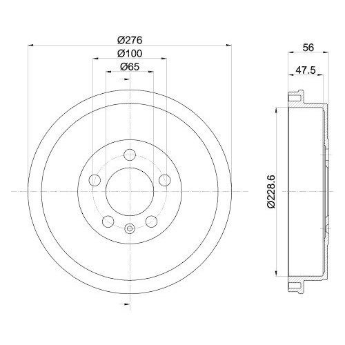 HELLA Bremstrommel 8DT 355 303-081