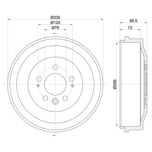 HELLA Bremstrommel 8DT 355 303-011