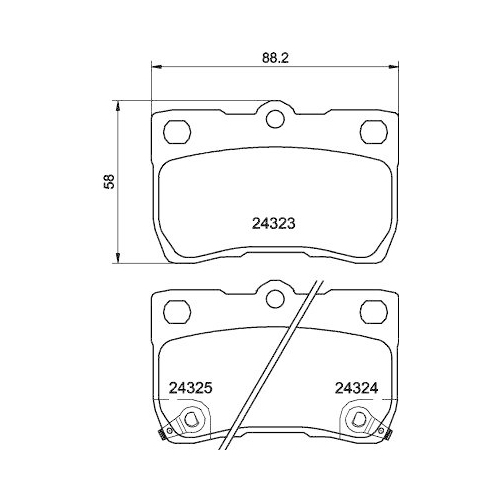 HELLA Bremsbelagsatz, Scheibenbremse 8DB 355 006-971