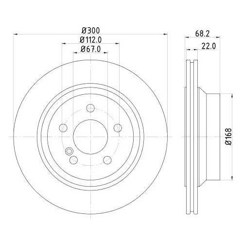 HELLA Bremsscheibe PRO 8DD 355 108-861
