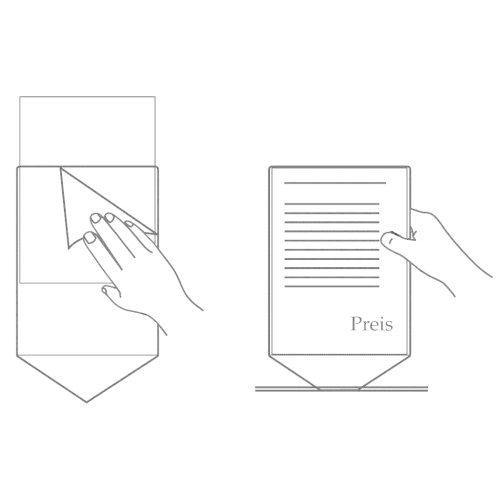 Verkaufsschilder, zum Klemmen hinter Seiten- oder Frontscheibe, transparent DIN4