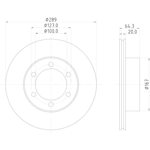 HELLA Bremsscheibe 8DD 355 104-761