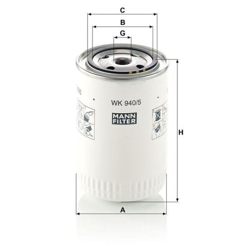 MANN-FILTER Kraftstofffilter WK 940/5