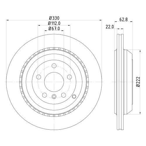 HELLA Bremsscheibe PRO 8DD 355 113-231