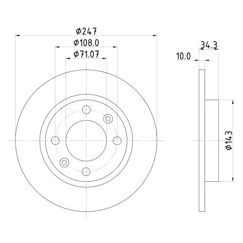 HELLA Bremsscheibe 8DD 355 102-061