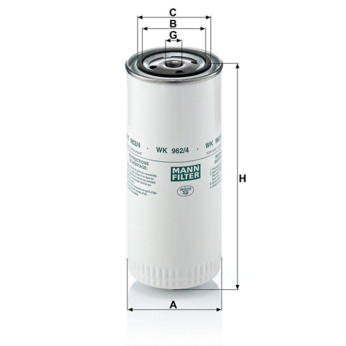 MANN-FILTER Kraftstofffilter WK 962/4