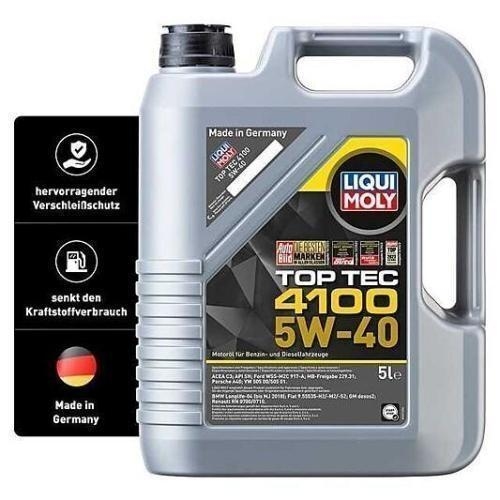Liqui Moly Motor&ouml;l Top Tec 4100, 5W-40, 5-Liter Kanister - Art.Nr. 3701+&Ouml;lzettel