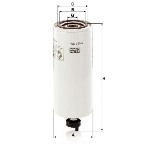 MANN-FILTER Kraftstofffilter WK 965/4 x