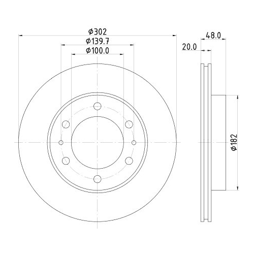 HELLA Bremsscheibe 8DD 355 105-191