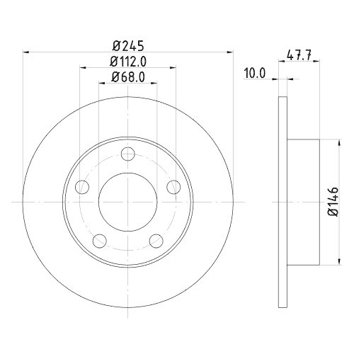 HELLA Bremsscheibe PRO 8DD 355 105-681