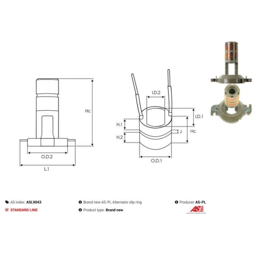 AS-PL Schleifring, Generator AS ASL9043