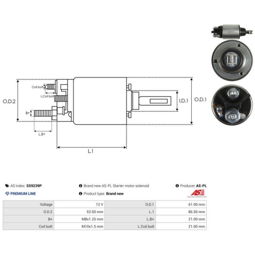 AS-PL Magnetschalter, Starter AS SS9239P