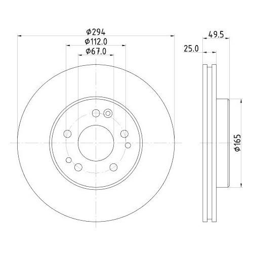 HELLA Bremsscheibe 8DD 355 103-031