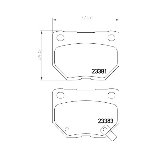 HELLA Bremsbelagsatz, Scheibenbremse 8DB 355 011-601