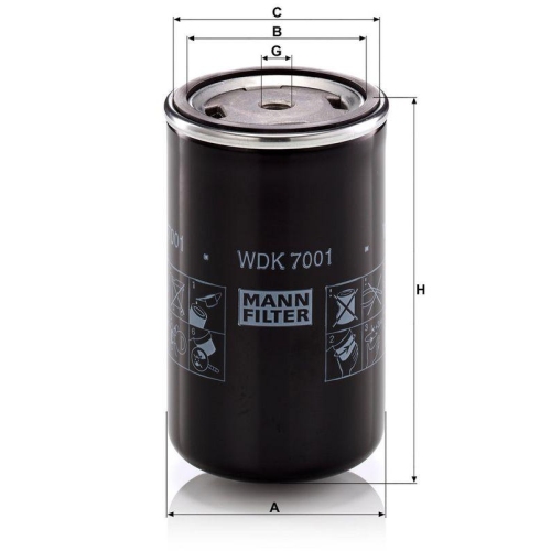 MANN-FILTER Kraftstofffilter WDK 7001